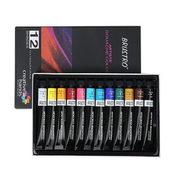 BRUSTRO GOUACHE Colour Set of 12 Shades - 12ml each